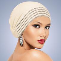 New Lace Flower Headwrap Cap Full Coverage Comfortable Fit Headscarf Elastic Breathable Bonnet Hat Daily Casual Wear smėlis