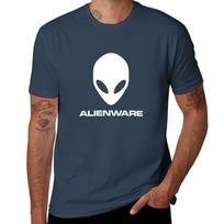 Alienware Dell Žaidimų Logotipas Baltas Marškinėlis Marškinėlis Unisex Grafinis Marškinėlis Unisex Marškinėlis Storo Medvilnės Marškinėlis 2XL black