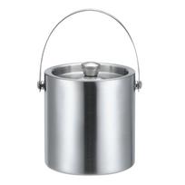 Dvisienis izoliuotas ledo kibirėlis 1,4/2/3 L Šaldantis alaus indas Alaus šaldymo kibirėlis Vakarėlis 1.4L gray