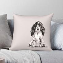 English Cocker Spaniel Pillowcase Polyester Linen Velvet Printed Zip Decor Pillow Case Car Cushion Cover 30X30CM