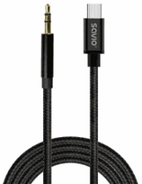 Savio CL-188 USB-C/3.5mm 2m Black