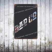 Bad Company grupės metalinis dekoras Plakatas Vintažinis skardinis ženklas Metalinis ženklas Dekoratyvinė lentelė barui, klubui, vyro urvui, sienų dekoravimui 20x30cm（7.8x11.8inch） white