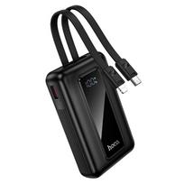 Powerbank 10000 mAh QC PD 22.5W with built-in cables USB C+ Lightning Hoco J162 black