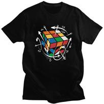 Custom Rubix Rubiks Cube Math Formula T Shirt for Men Tshirt Casual Tees Geek Magic Gift T-shirt Slim Fit Clothing - Men's Su... S įvairiaspalvis