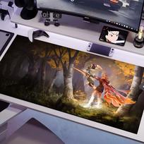 HotDota 2 Mouse Pad Multiple Sizes Large Square Computer Office Game Table Mats Rubber Anti-slip Mousepads 600x300x2mm white