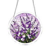 Acrylic Puzzle Suncatcher, Stained Glass Window Hanging Ornaments, DIY Jigsaw Puzzle Sun Catcher Kit for Home, Garden Decor, Gift for Women, Mom, H gray