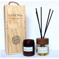 Vanilla Blanc Sweet Orange & Atlas Cedar Wood difuzoriaus ir žvakės dovanų rinkinys