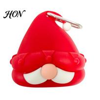 Hands-free Dog Waste Picker Pet Pooper Scooper, Christmas Gnome Design Poop Bag Cartoon Accessory Holder with Metal Carabiner, Outdoor Remover