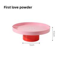 Aukštomis kojelėmis apvalus padėklas vaisiams, paprasto stiliaus namų stalas, biuro smulkių daiktų dėžutė First love fan pink