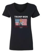 Trump Won 2024 President Elections Greatest Return Ladies' V-Neck Tshirt Unisex T-Shirt XL