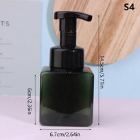 250/500 ml pripildoma kvadratinė putų buteliukas su dozatoriumi, skysto muilo dozatorius, rankų dezinfekcijos priemonės buteliukas, kosmetikos indelis virtuvei black