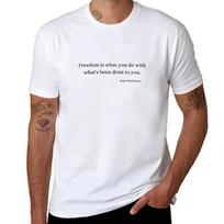 History Philosophy Quotes: Jean-Paul Sartre T-Shirt Man T-shirt Graphic T Shirt Vintage Fashion Shirts Customs Men's T-shirt ... S