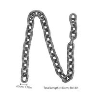 Fake Large Dog Chain Prop for Halloween Cosplay Pirate Party Decor Plastic Decorative Chain Necklace for Dogs Outdoor Use sidabras