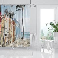 Atsparūs vandeniui audinio dušo užuolaidų vonios užuolaidų priedai 180X200 vonios užuolaida dušui 240*200 Šiaurietiška Boho dekoracija W60H190(CM)-1 Pcs white