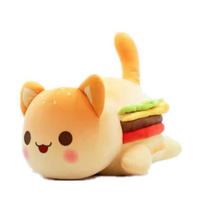 Aphmau Meows Cat Plush Toy Soft Meemeow Stuffed Donut Cat Plushes Kawaii French Cheeseb Fryurger Food Plush Doll Christmas Gifts žalia