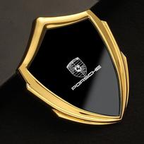 3D Metalinis Automobilio Stiliaus Lipdukas Emblema Ženklelis Lipdukai Automobiliams Porsche Cayenne Panamera Macan Boxster Cayman 718 911 Lipdukas gray
