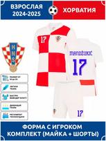 Mandzukic Croatia National Team Football Jersey #17 Champions League edition Football Jerseys Training Suit Set XL