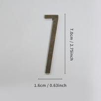 Bronze Door Number with Backing Adhesive 7cm Metal House Number Apartment Door Number for Outdoor Hotel Home Mailbox Label Self-Adhesive