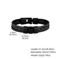 Personalized Metal Leather Bracelet for Men,Black Germany France Italy Argentina Flag PU Leather Wristband,Trendy Jewelry Gift add words