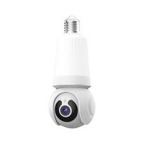 LED Bulb Style 2-in-1 WiFi Security Cam, PTZ AI Human Tracking, Two-Way Audio Full Night Vision Wireless Monitor 【wifi】none card balta