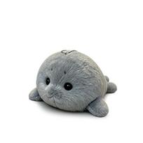 1/2pc Soft Cute Seal Plush Toy Keychain White Seal Plushies Animal Pendant Stuffed Doll Keyring Car Key Accessories Car Ornament pilka spalva