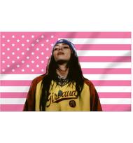 Trendy Music Star Tapestry, Billie Eilish Inspired Print Wall Hanging for Bedroom Dorm Living Room Stylish Decor Gift 100X70CM pink
