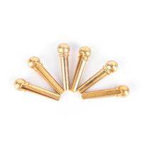 6Pcs Metal Bridge Pin Folk Acoustic Guitar String Pin Peg Nail Silver/Gold Color auksinė