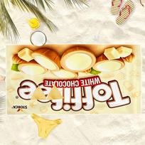 1pc 1 Toffifee Chocolate Themed Digital High-definition Printed Anti Sand Outdoor Ultra-fine Fiber Beach Towel, Super Absorbent and Quick Drying, Anti 75X95CM beige