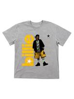 Billie Eilish Star Printed Luxury Fashion Summer Mens and Womens Tshirt Retro Pure Cotton Oversized Tshirt Street Wear Y2K M gray