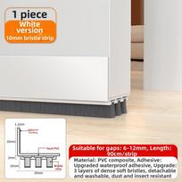 Three Layer Door Seal Strip with Self Backing for Soundproof and Windproof Protection Enhances Insulation and Security gray