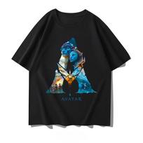 2026 Avatar 2 The Way of Water Movierelated Shortsleeved Tshirt for Women Summer Cotton Loose Fit S black