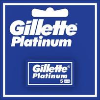 Razor blade - GILLETTE - Platinum - Stainless steel - Pack of 5 - For men