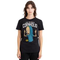Beavis And Butthead Cornholio Ladies 100% Cotton T-shirt Mens Tees Top S-2XL, Black S black
