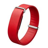 Silicone Sport Band Loop Design Soft Fitness Tracker Strap Adjustable Replacement Wristband for Google Fitbit Air for Men Women raudona