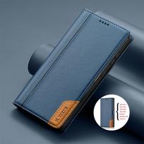 Verslo odinis atverčiamas dėklas Samsung Galaxy S25 S24 Plus S23 S22 S21 S20 Ultra FE S25Edge S10 S9 magnetinei piniginei kortelių dėklui Galaxy S8 mėlyna
