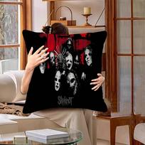 S-SlipKnotS Band Logo Personalized Picture Text Home Decorative Pillows Household Gifts 45x45cm 30cmx30cm brown