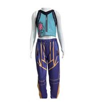 Huntrix KPDH KDPop Rumi Zoey Mira Cosplay Kostiumas Vaikams Mergaitėms Helovino Scenos 3D Spausdintas Raštas Vaidmenų Žaidimo Drabužiai 100cm blue