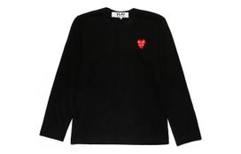 Comme Des Garcons Play Red Stacked Heart L/S T shirt AZ-T292-051-1 M black