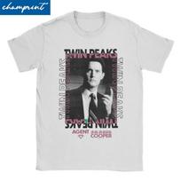 Vyriški Moteriški Plakatas David Lynch TV Šou Marškinėliai Twin Peaks 100% Medvilnės Drabužiai Trumpomis Rankovėmis Apvaliu Kaklu Marškinėliai Didelio Dydžio Marškinėliai XXXXXL juoda