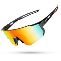 SCVCN Madingi gatvės akiniai nuo saulės vyrams Sportiniai Y2K Dviračių akiniai MTB Dviratis Stovyklavimas Golfas UV400 Akiniai Moterims Beisbolas black