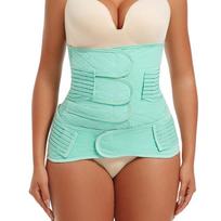Postpartum Abdominal Binder & Lumbar Support with Traction for Hip Shaping and Pelvic Stability blue