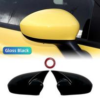 1 Pair Door Side Rearview Mirror Cover Cap Left Right Wing Mirror Cover Replacement for Fiat 500 2007 to 2020