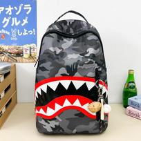 Kuprinė1011 nauja šviečianti ryklių kamufliažo graži kuprinė unisex personalizuota kelioninė kuprinė studento kuprinė single bag tamsiai pilka spalva