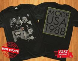 vintage depeche mode tour 1988 concert black T-shirt S3XL Q8347 M gray