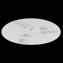 Vinilo plokštelių pikapo kalibravimo plokštelė, atstumo matuoklis, goniometras, reguliavimo įrankis gray