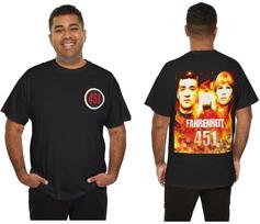 Fahrenheit 451 (1966) T-Shirt V2 Sci-Fi Ray Bradbury dystopian S black