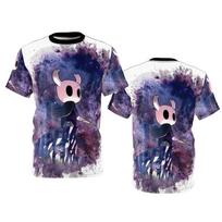 Summer Fashion Kids Hollow Knight Print T-shirt Girl Short Sleeves Harajuku Street Fashion T-shirt Boy Summer Tops 100 gray