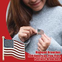 Aukščiausios klasės sagės ir Amerikos vėliavos segtukai, Patriotinės sagės. One Size gray
