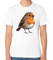 Robin Bird T-Shirt Cute British Songbird Graphic Unisex Tee 5XL įvairiaspalvis