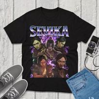 Sevika Arcane T-Shirt Unisex Streetwear League of Legends Shirt XL gray
